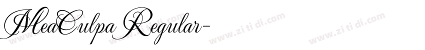 MeaCulpa Regular字体转换